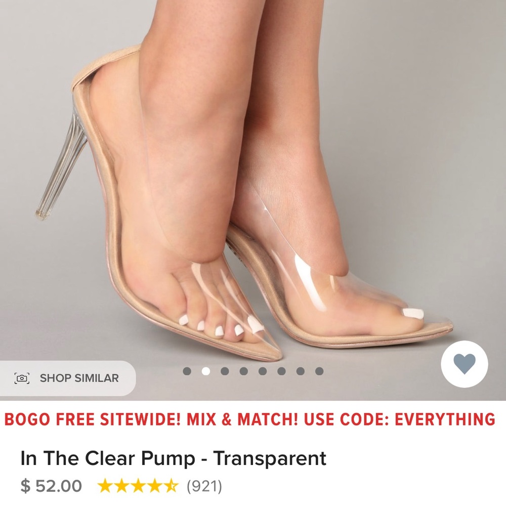 “In the Clear” pump in Beige